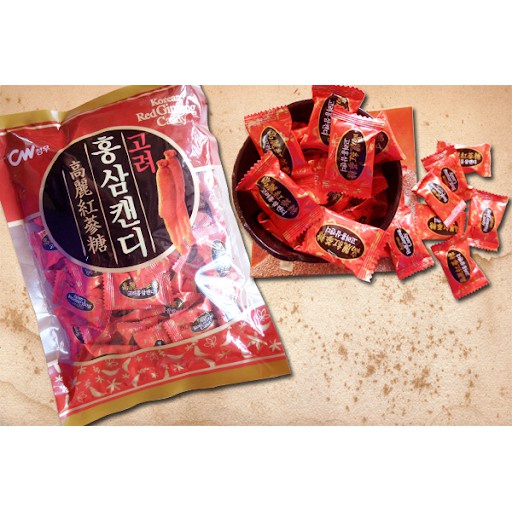 Kẹo Cứng Hồng Sâm Red Ginsen Hàn Quốc Bịch 150g