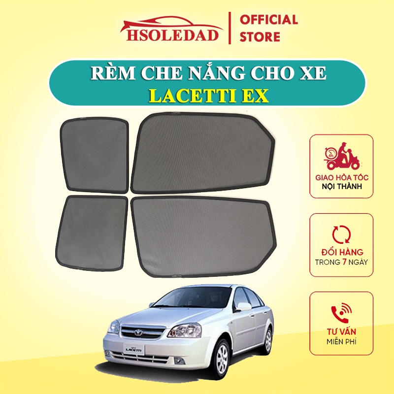 Rèm che nắng nam châm cho xe Chevrolet Lacetti EX, bộ 4 tấm cho 4 cửa, hàng loại 1 cao cấp nhất, vừa khít kính