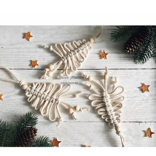 [Giá ưu đãi] SET 2 Cây Thông Mini Macrame Trang Trí Noel / Giáng Sinh