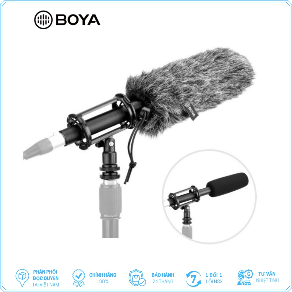 [Mã ELHACE giảm 4% đơn 300K] BOYA BY-BM6060 &amp; BOYA BY-BM6060L - Mic Shotgun cổng XLR 3 chân - Hàng Chính Hãng