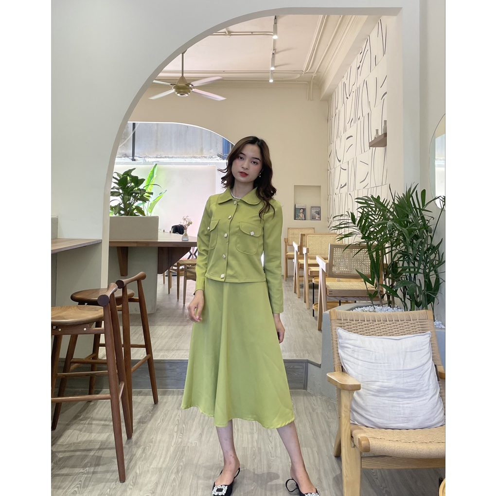 Sét bộ SEFA áo khoác chân váy xoè thanh lịch SFB2233