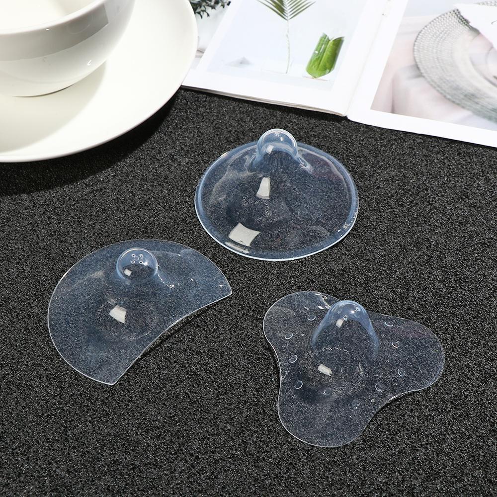 Luol set 2 Miếng Dán Ngực Bằng silica gel Trong Suốt Bảo Vệ Chăm Sóc Ngực Cho Bé Sơ Sinh