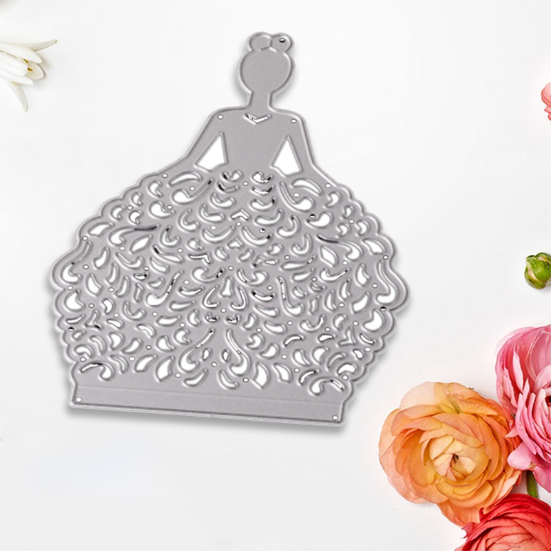 Khuôn Cắt Giấy Làm Từ Kim Loại Hình Cô Dâu Chú Rể Trang Trí Scrapbook