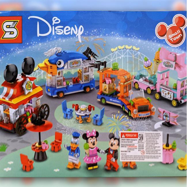 DISNEY Bộ đồ chơi Lego hình chuột Mickey Minnie Donald xinh xắn