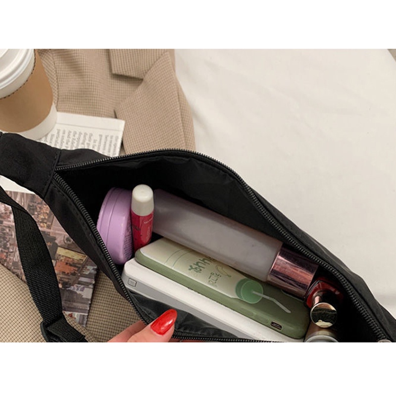 Ielgy Túi Đeo Vai Bằng Nylon Hình Bánh Bao Nhẹ Và Đơn Giản Cho Nữ