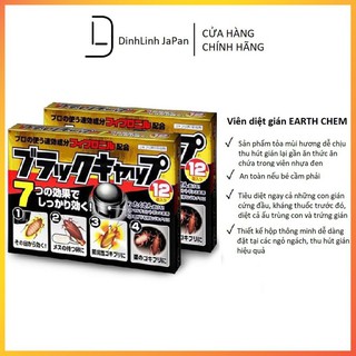 Viên diệt gián earth chem nội địa nhật | thuốc diệt côn trùng nhật bản 12 viên