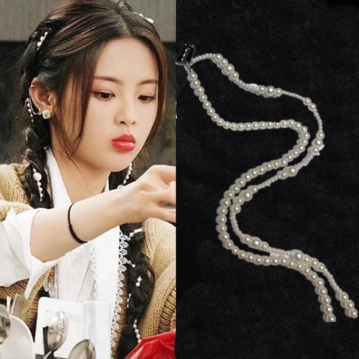 Kẹp Tóc Thắt Bím Đính Ngọc Trai Thời Trang Cho Nữ