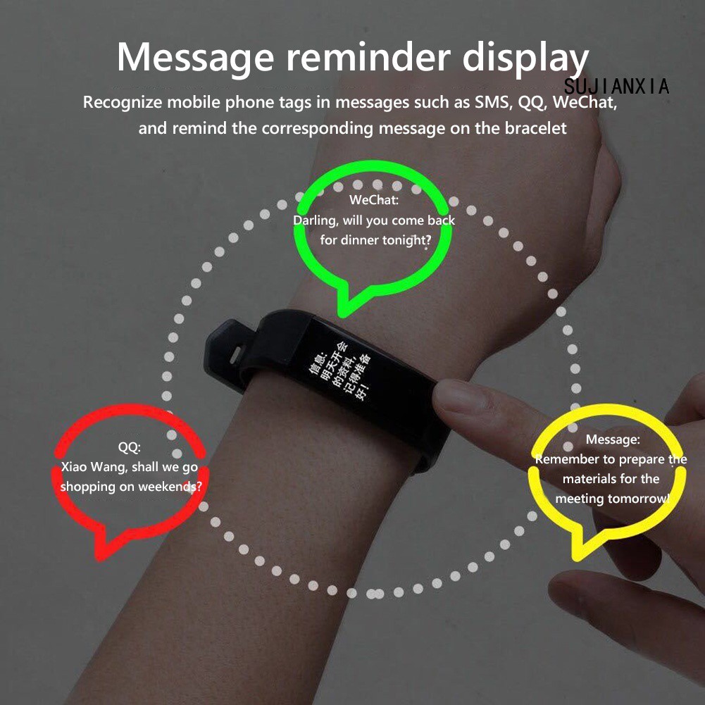 Bộ Vòng Tay Thể Thao Thông Minh Giám Sát Nhịp Tim &amp; Giấc Ngủ Chống Nước Ip67k4