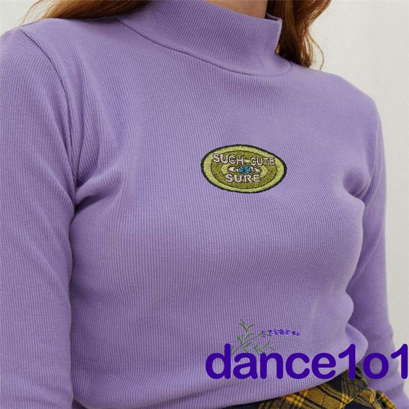 Áo dài tay form ôm màu trơn thời trang nữ