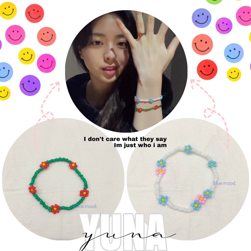 Vòng tay handmade hạt cườm dạng thun Inspired Yuna Itzy