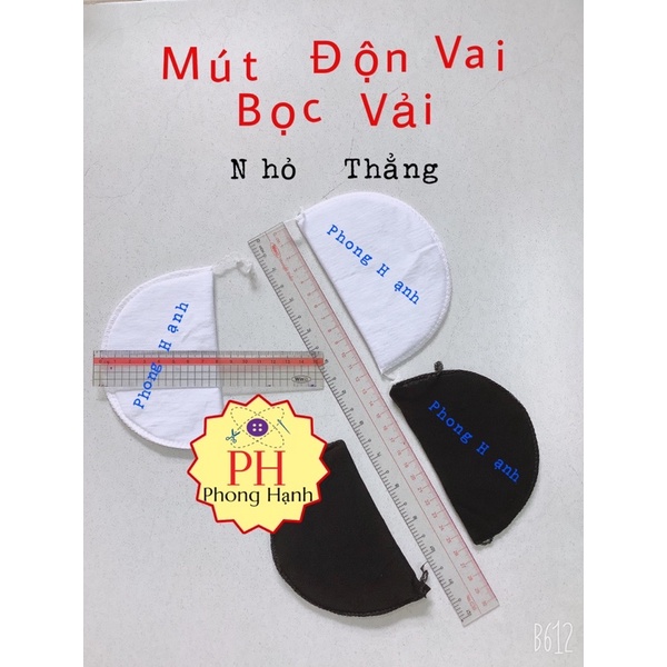Mút Độn Vai- Đệm Vai có bọc vải loại Thẳng và Cong hàng xịn (1 bịch 10 cặp)