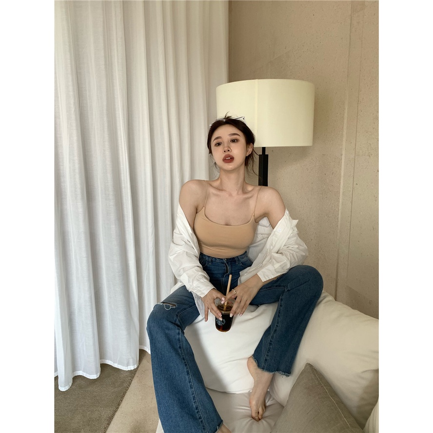 Cocory vn Hot! Áo Croptop Hai Dây Ôm Sát Tôn Dáng