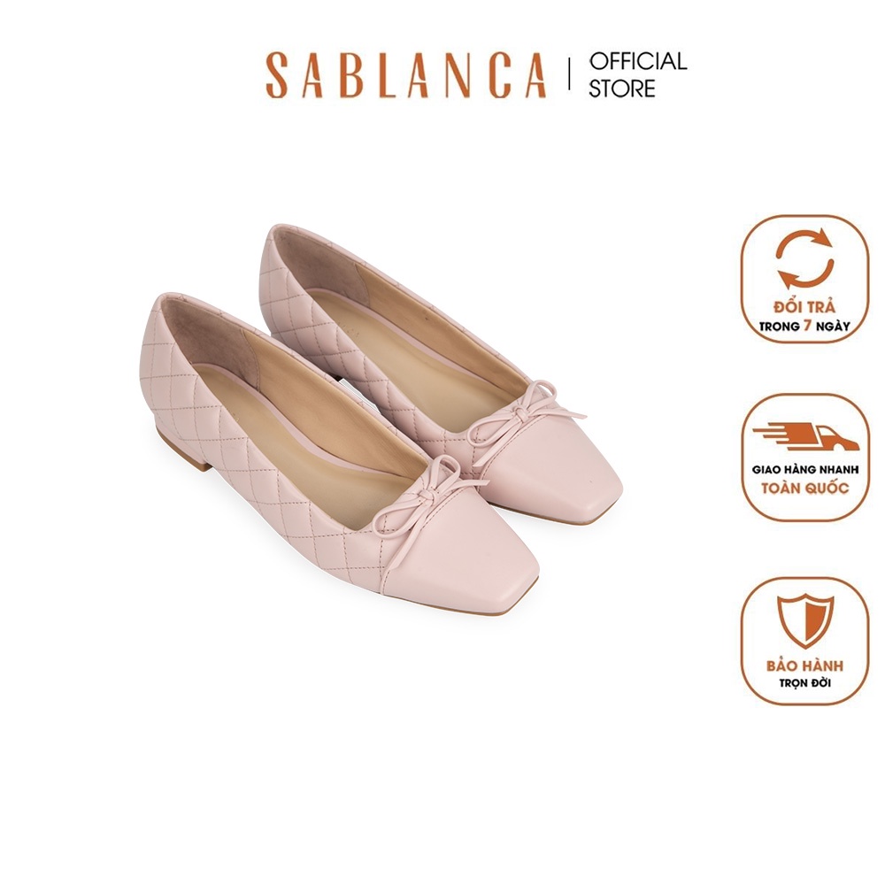 Giày búp bê nữ mũi vuông đính nơ SABLANCA 5050BB0067