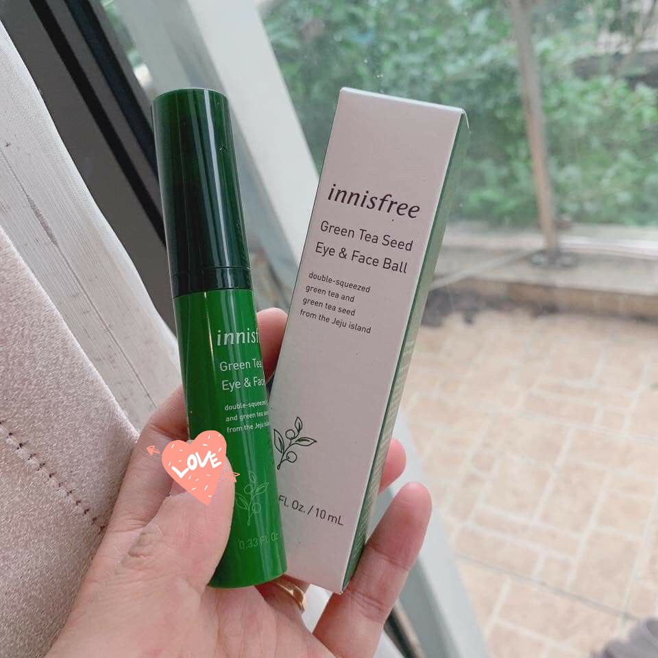 Thanh Lăn Dưỡng Mắt Innisfree Green Tea Seed Eye&amp;Face Ball 10ml