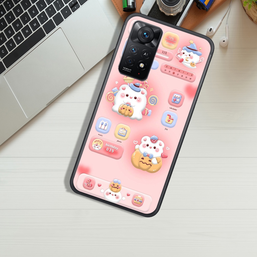 ỐP LƯNG XIAOMI REDMI NOTE 11 4G - NOTE 11S  - NOTE 11 5G - NOTE 11 PRO, IN HÌNH GẤU NÂU CHOCOLATE ĐÁNG YÊU.
