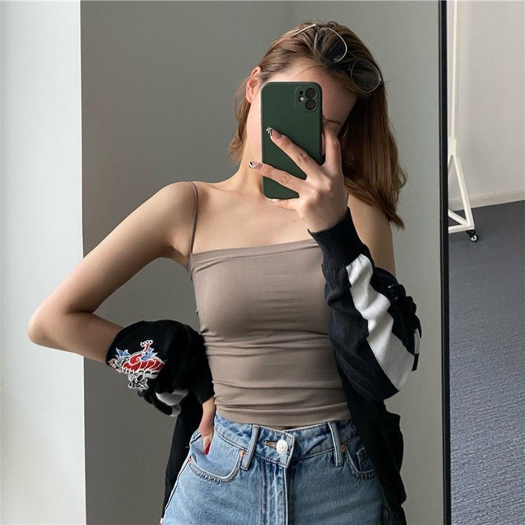 Áo Bra 2 Dây Nữ DUDIA Dệt Kim Mềm Mịn (40-58kg) [ Br14 ]