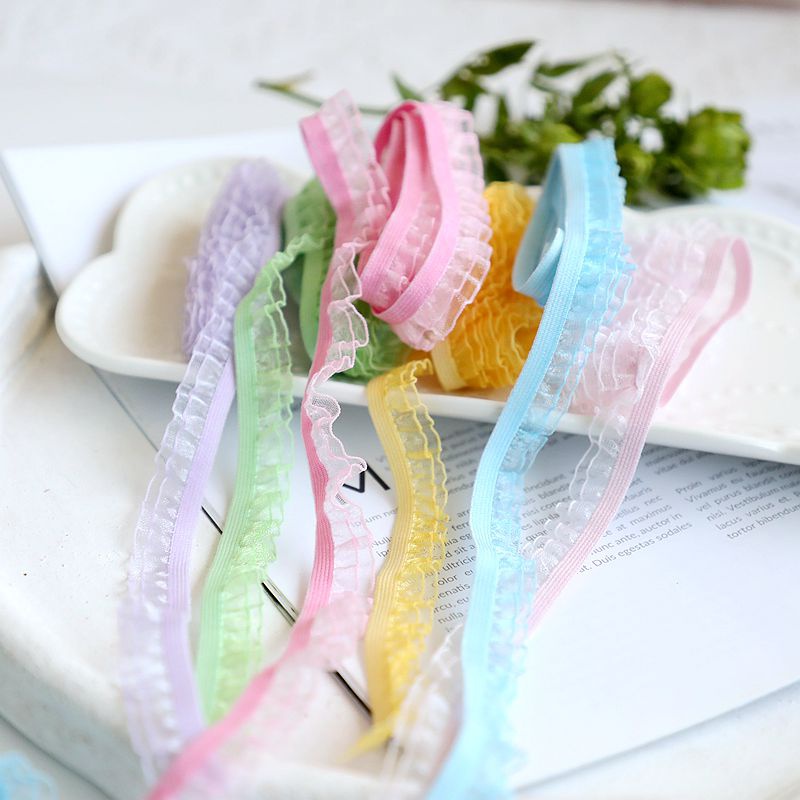 Cuộn Dây Ren 1m Nhiều Màu Làm Phụ Kiện Trang Trí Đầm Cho Nữ