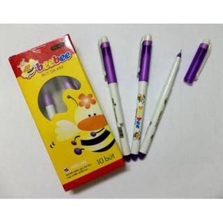 Combo 1 hộp Bút FL04 beebee tím (10 cây/hộp)