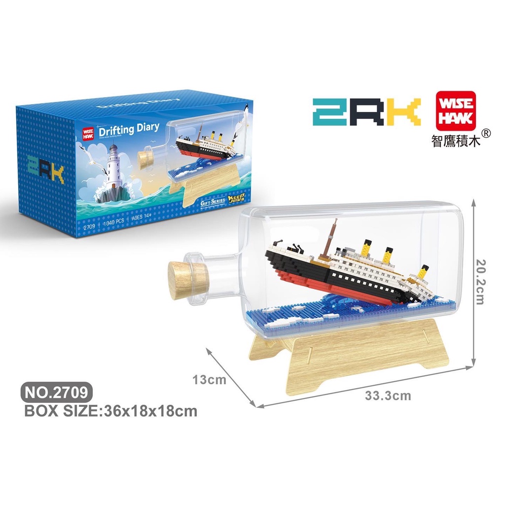 Đồ chơi mô hình xếp hình lắp ráp Lego Tàu Titanic 3800pcs No.9913 II NON LEGO II NANOBLOCKS
