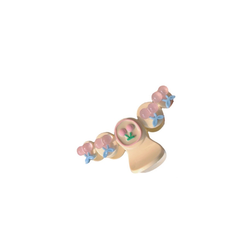 Kẹp Tóc Hình Trái Cherry / Cá Mập Cỡ Nhỏ Màu Trắng Thời Trang Hàn Quốc Xinh Xắn Cho Bé Gái