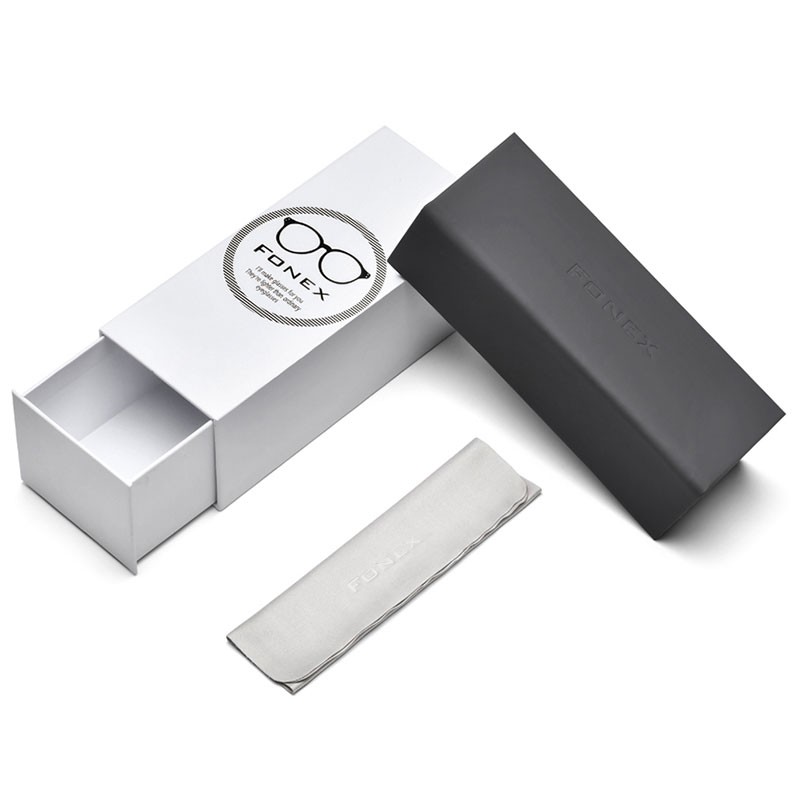 Mắt kính gọng vuông bằng titan siêu nhẹ phong cách doanh nhân cho nam