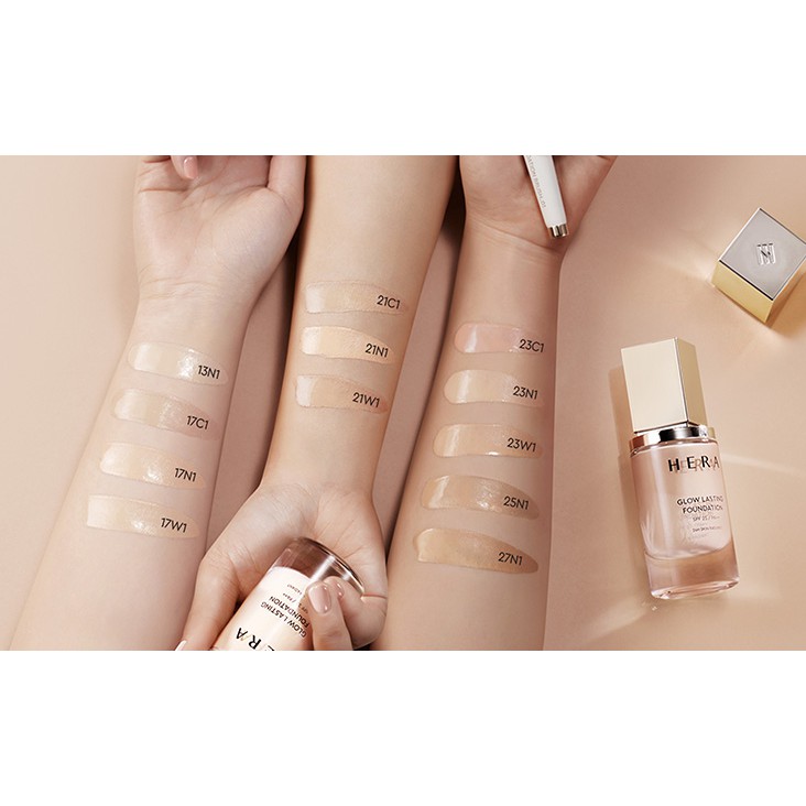 Kem Nền Siêu Che Khuyết Điểm HERA GLOW LASTING FOUNDATION