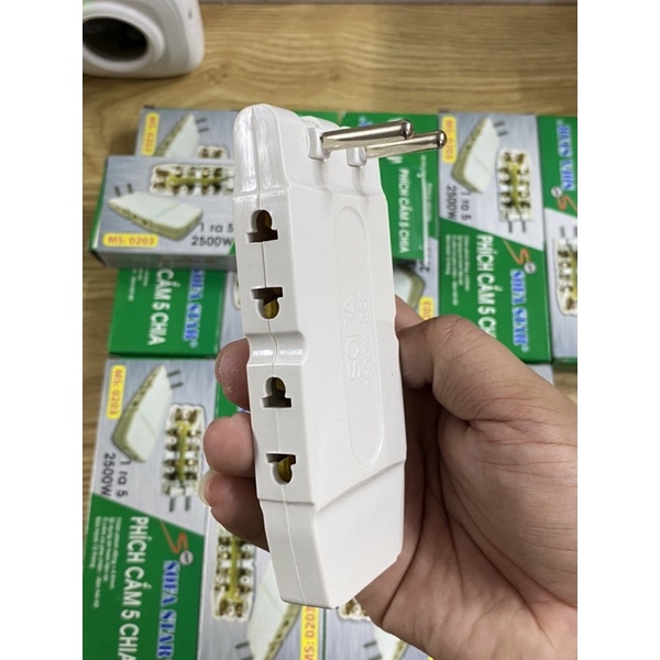 Phích cắm điện 5 chia