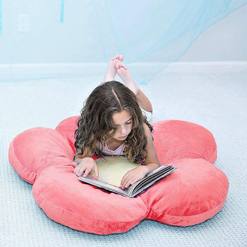 Gối Bông Dày 50cm Hình Hoa Màu Hồng Dùng Trong Nhà Và Ngoài Trời