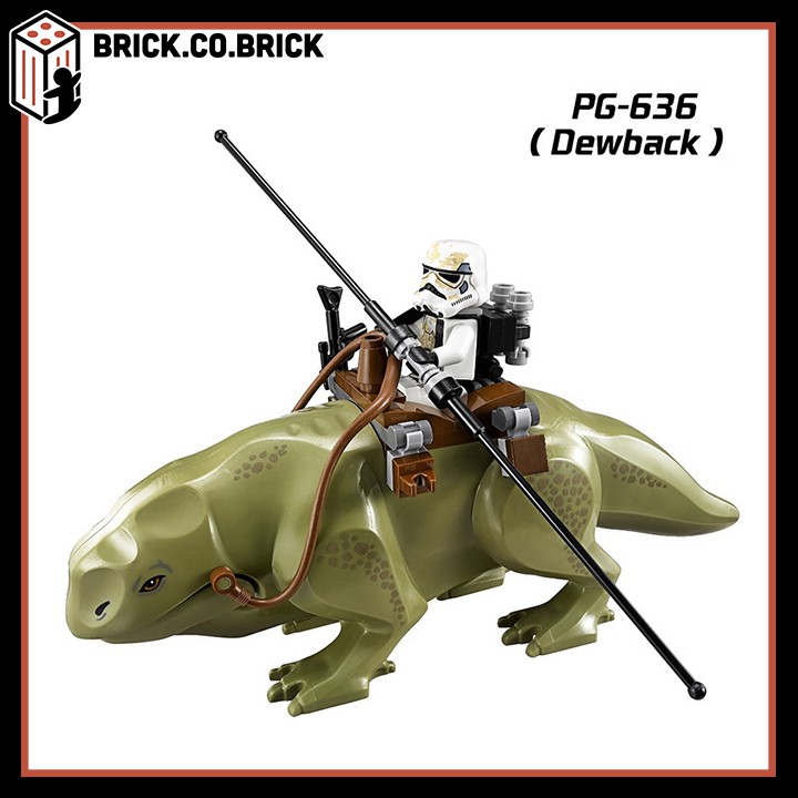 Star Wars Non LEGO Minifigure Mô Hình Chiến Tranh Giữa Các Vì Sao Sand Trooper Dewback Rancor PG670 PG634 PG636