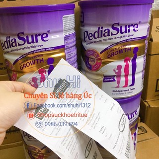 Sữa PediaSure ( Pedia Sure) nắp tím Nội địa Úc 850G