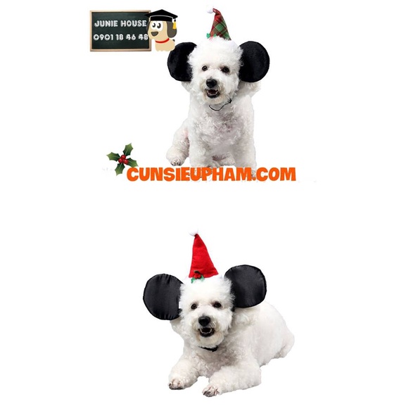 Nón tuần lộc Noel Giáng sinh cho chó mèo