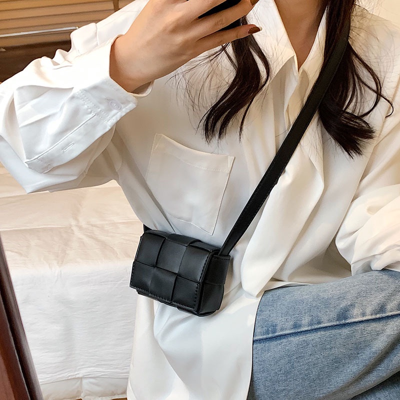 Thời Trang Túi Da PU Đeo Chéo Hình Vuông Nhỏ Đựng Điện Thoại Chất Lượng Cao Cho Nữ