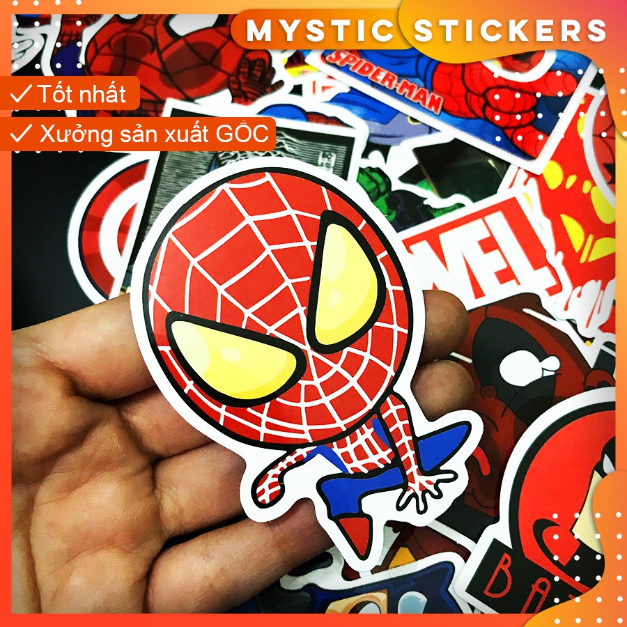 [SIÊU ANH HÙNG MARVEL COMIC#2] 50 Sticker chống nướcl dán laptop vali xe mũ bảo hiểm nhà cửa ...