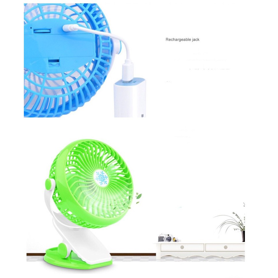 Quạt kẹp mini, Quạt xoay 360 độ ,Quạt kẹp xe đẩy, Quạt để bàn Hot 2020 | BigBuy360 - bigbuy360.vn