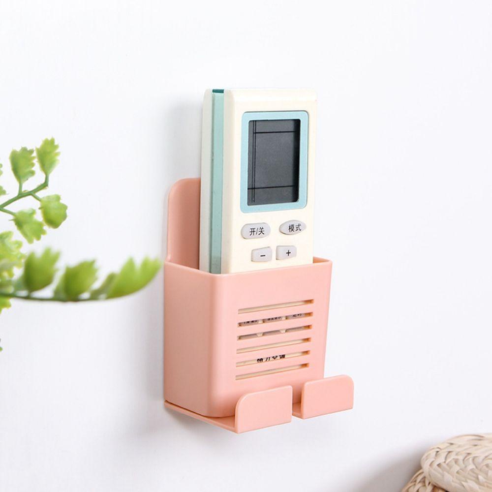 VANES1 Hanging Remote Control Holder Smartphone Home Storage  Box Storage Case Container Charging Rack Wall Mounted Phone Plug Stand Multifunction Home Bedroom Plug Holder Organizer/Multicolor