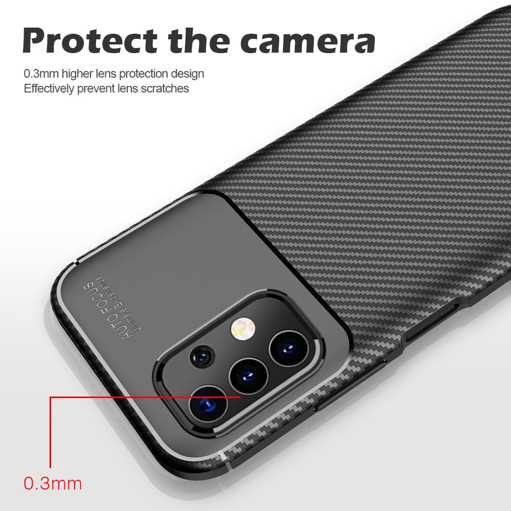 Ốp Điện Thoại Silicon Mềm Kết Cấu Sợi Carbon Nhám Cho Samsung Galaxy A23 A52S A52 A72 M52 4G 5G A 23 52 72