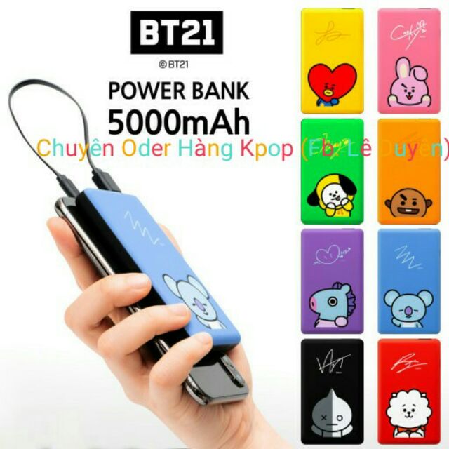 Sạc dự phòng BT21 5000mah ~ 10.000mah hàng Official.