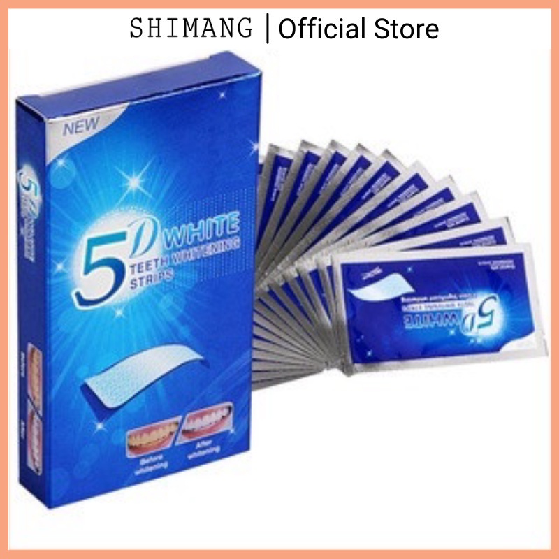 Hộp 7 Gói 14 Miếng dán trắng răng tiện lợi 3D White Teeth Whitening Strips SDTR5D1