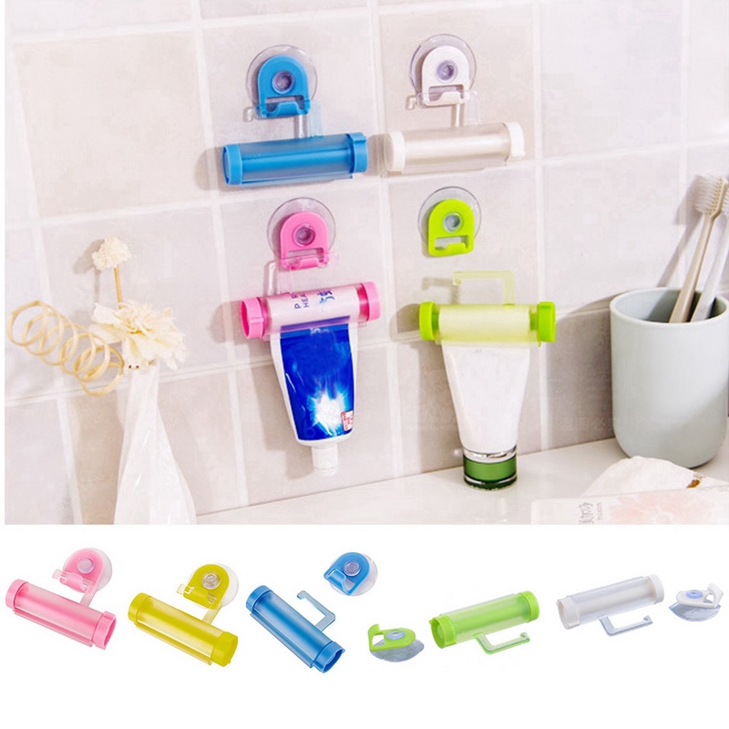 Useful Plastic Rolling Tube Squeezer Toothpaste Holder Bathroom Dispenser