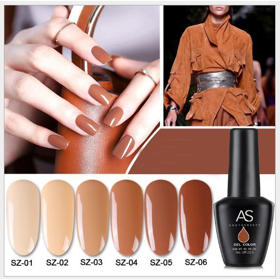 Sơn gel AS set 6 màu nâu sữa SZ
