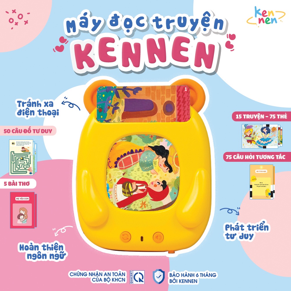 Máy đọc truyện Kennen- Máy đọc thẻ truyện tranh tư duy bảo hành 6 tháng