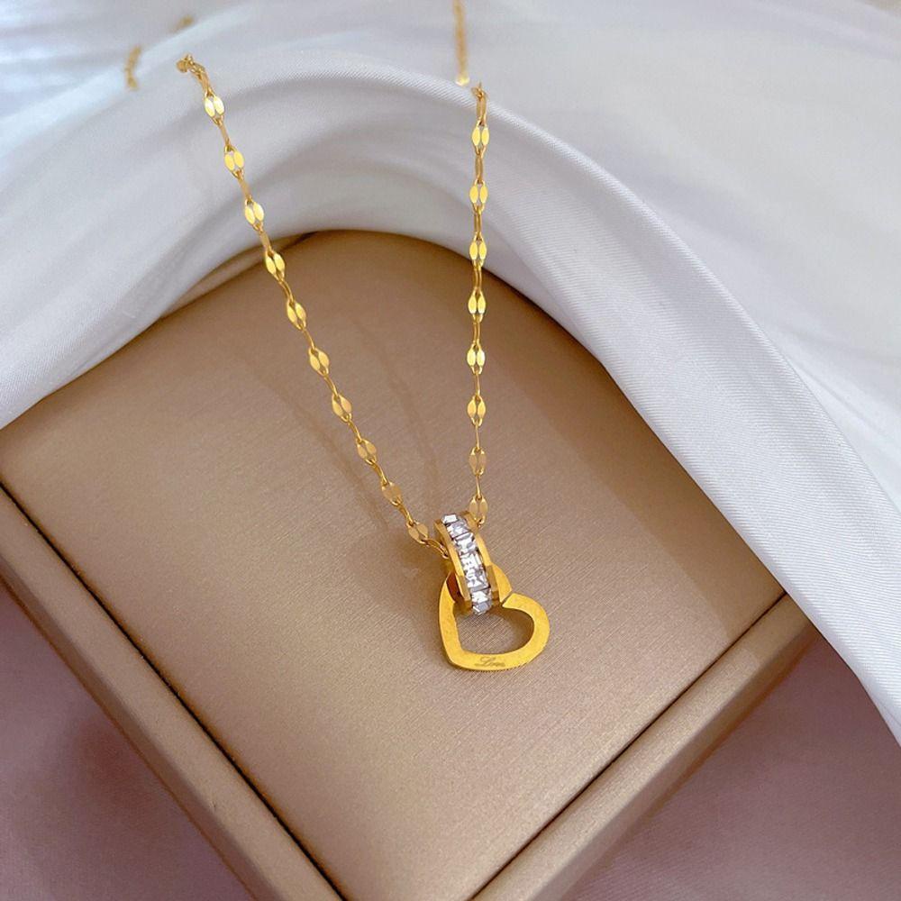 Dây Chuyền Mặt Nhẫn Đôi VANES1 Thời Trang Dành Cho Nữ