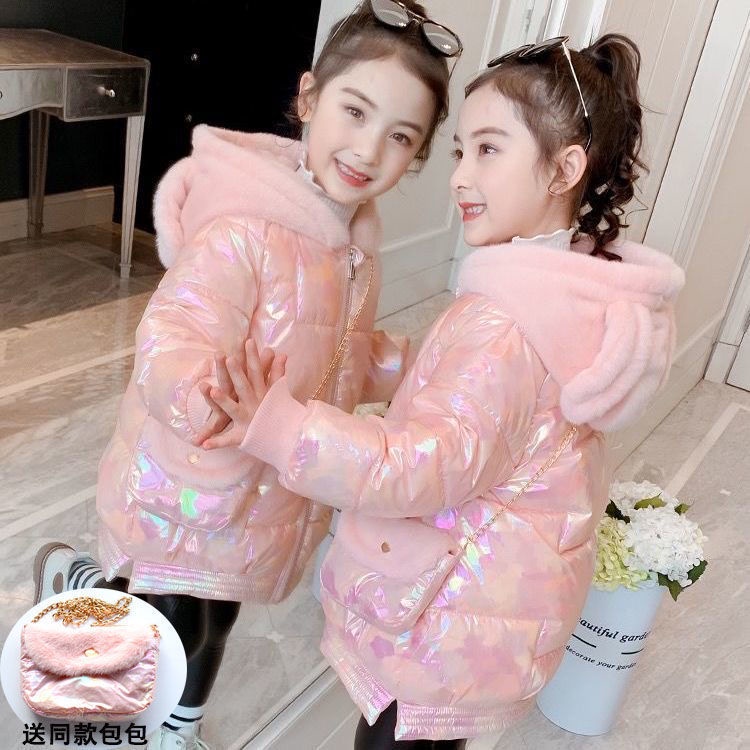 Áo Khoác Phao Đệm Cotton Dày Dặn Phong Cách Hàn Quốc Thời Trang Mùa Đông Dành Cho Bé Gái 2021
