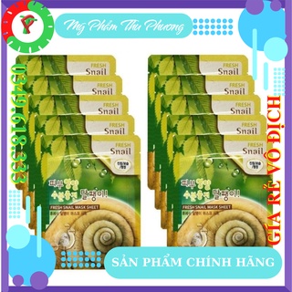 Mặt Nạ Ốc sên Mỹ Phẩm dưỡng da thiên nhiên chăm sóc chính hãng Hàn Quốc 3W Clinic Fresh Snail Mask Ssheet