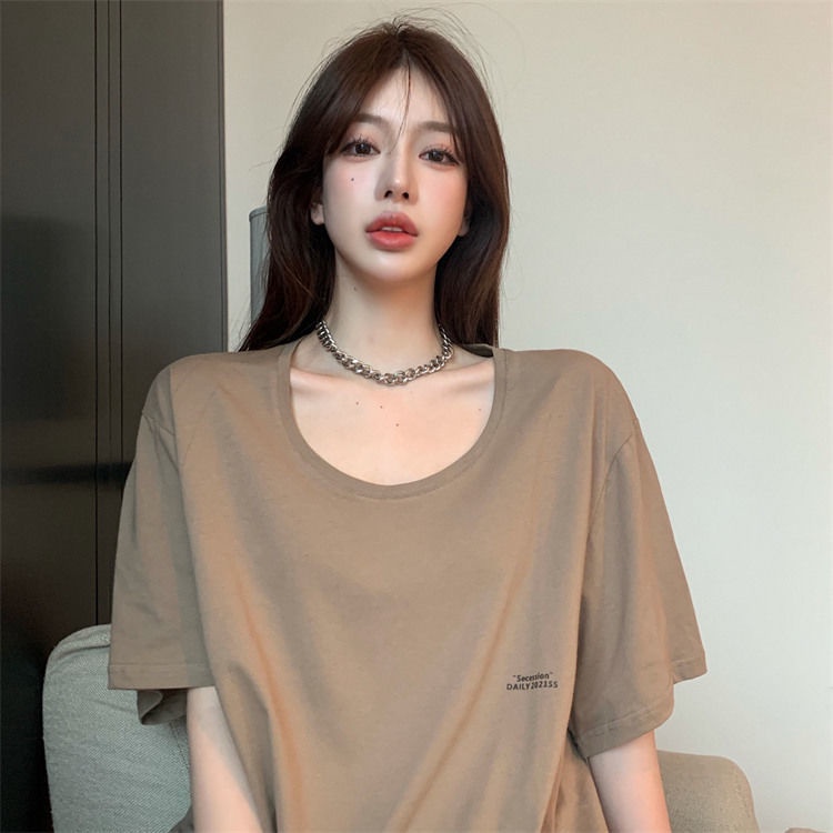 Áo Thun Tay Ngắn Dáng Rộng Plus Size Cho Nữ (40-150kg)