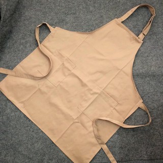 [Nhà của Ang] Tạp dề cao cấp kaki trơn màu be - tạp dề kaki Mỹ nhận in thêu logo (tư vấn inbox)