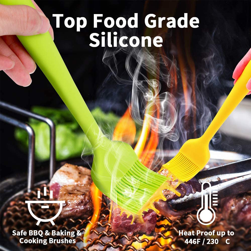 JOSMOMO Chịu Nhiệt Silicone Basting Cọ Bánh Ngọt Cọ Xòe Tinh Dầu Bơ Sốt Ướp Cho Bếp Nướng Thịt Nướng Làm Bánh