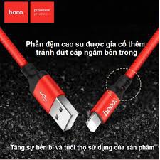 GIÁ SỈ  Cáp Sạc Dây Dù Hoco X14 Iphone Chính Hãng Chống Đứt, Chống Rối l Cáp Sạc Lighning