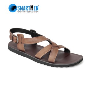 Dép da bò SMARTMEN màu nâu DD-02N