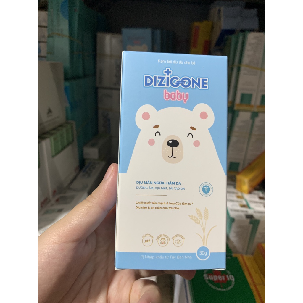 Kem bôi cho bé DIZIGONE Baby dịu mẩn ngứa, ngừa hăm da, bảo vệ và phục hồi da bé 30G